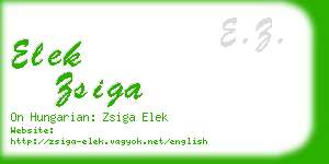 elek zsiga business card